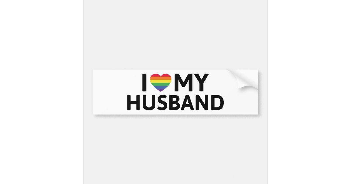 I love my wife or I love my husband Decal.