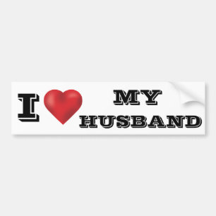 I LOVE MY HUSBAND BUMPER STICKER