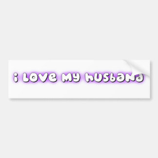 I love my husband bumper sticker