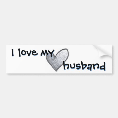 I love my husband bumper sticker