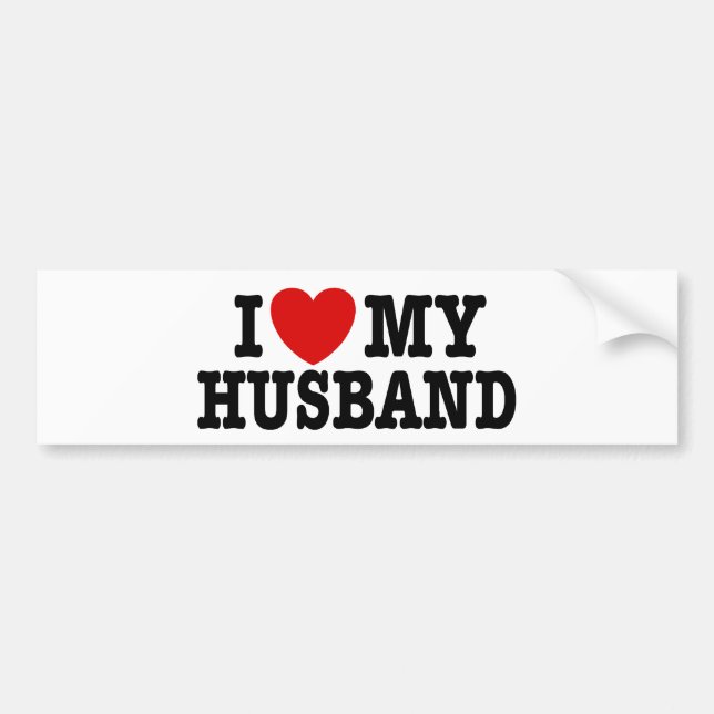 I Love My Husband Bumper Sticker (Front)