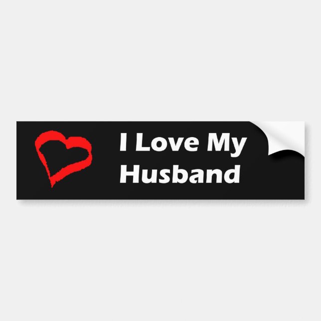 I Love My Husband Bumper Sticker (Front)