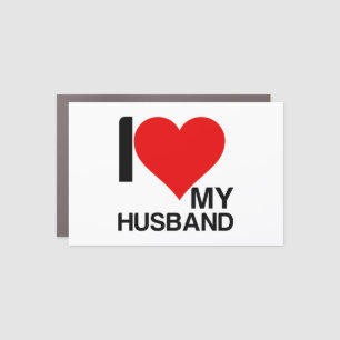 I LOVE MY HUSBAND CAR MAGNET