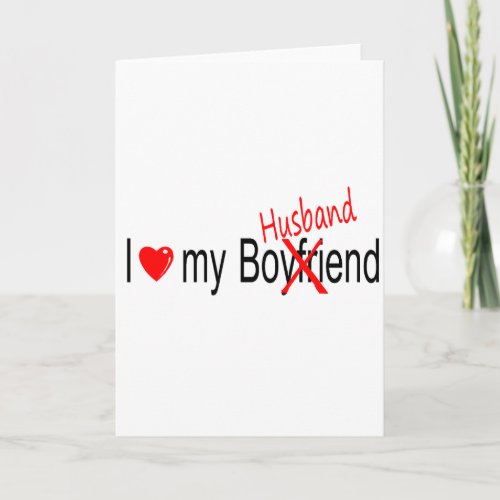 I Love My Husband Card