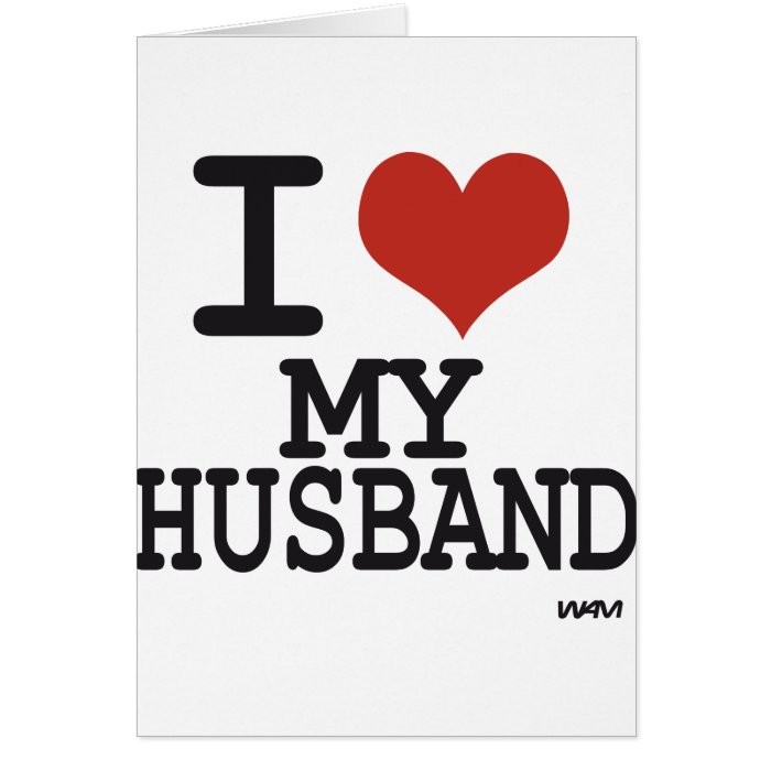 I love my husband cards