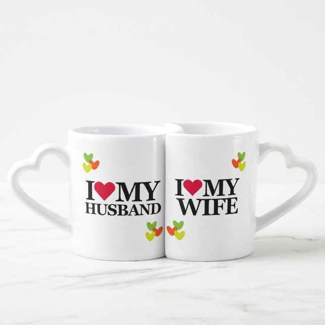  I Love My Husband, I Love My Wife Lovers' mug (Front Nesting)