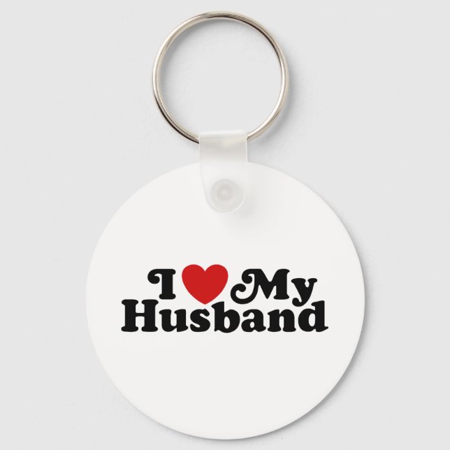 I Love My Husband Keychain (Front)