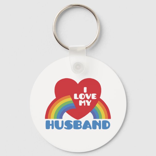 I Love My Husband Keychain (Front)