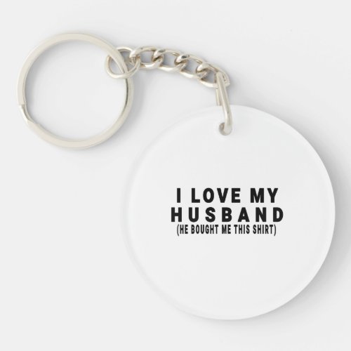 I Love My Husband Keychain