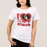 I Love My Husband Personalized Tri-Blend Shirt<br><div class="desc">I Love My Husband Personalized Photo and Text</div>