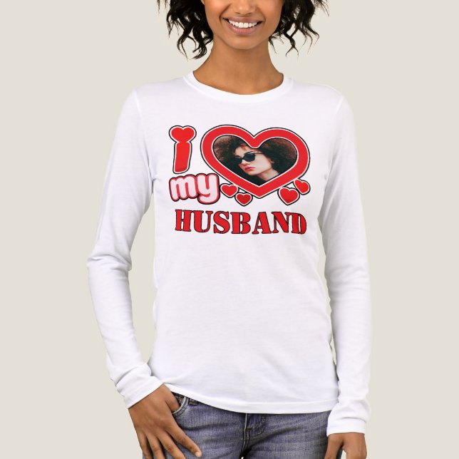 I Love My Husband Personalized Tri-Blend Shirt (Front)
