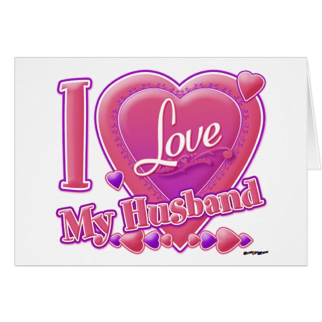 I Love My Husband pink/purple - heart (Front Horizontal)