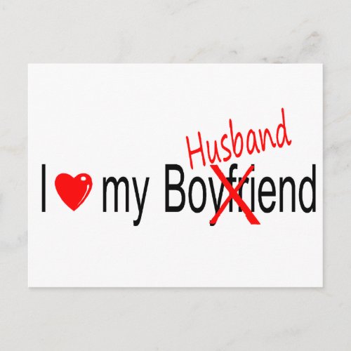 I Love My Husband Postcard