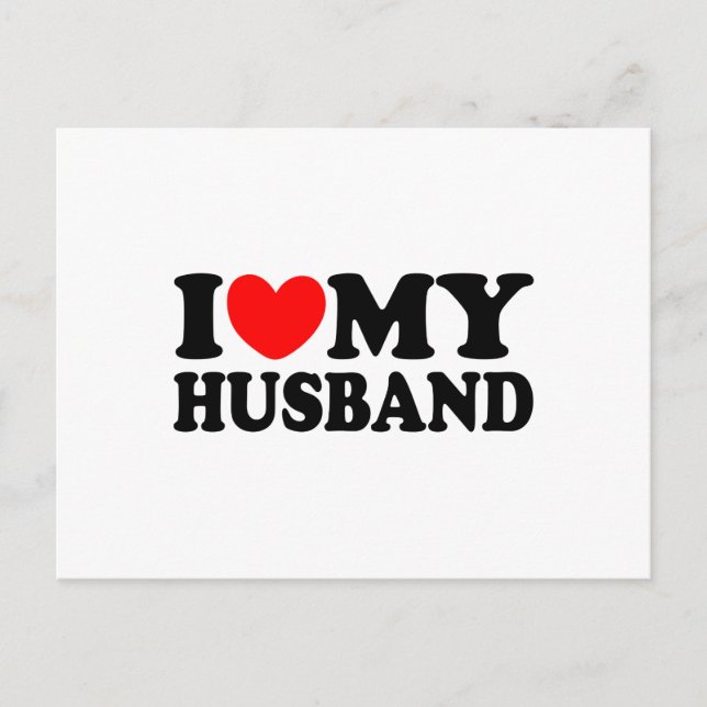 I Love My Husband Postcard (Front)