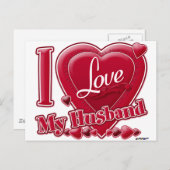 I Love My Husband red - heart Postcard (Front/Back)