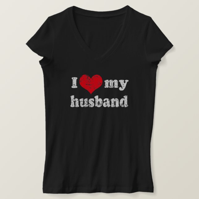 I love my husband t shirt (Design Front)