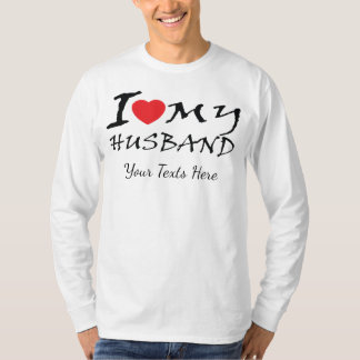 I Love My Husband text with red heart symbol for r T-Shirt