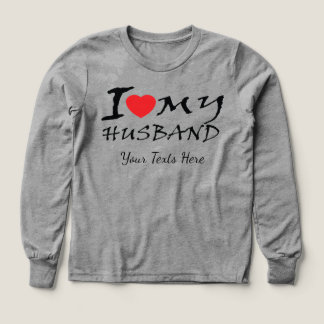 I Love My Husband text with red heart symbol for r Tri-Blend Shirts