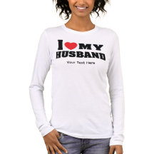 I Love My Husband text with red heart symbol