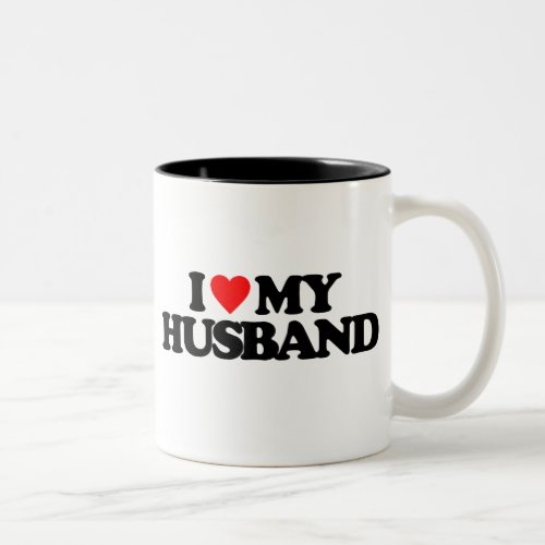I LOVE MY HUSBAND Two_Tone COFFEE MUG