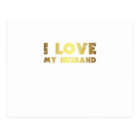 I Love My Husband Valentines Day Gift Postcard