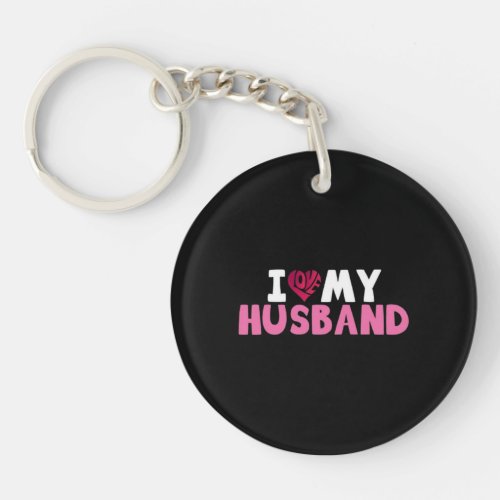 I Love My Husband valentines day Keychain