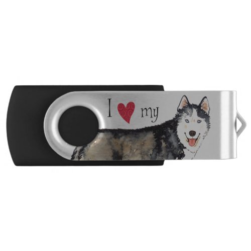 I Love my Husky Flash Drive