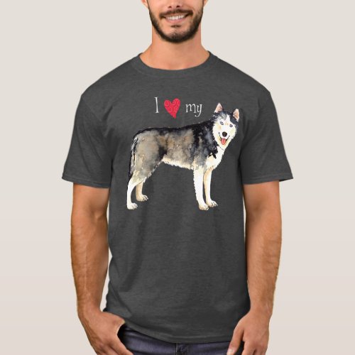 I Love my Husky T_Shirt