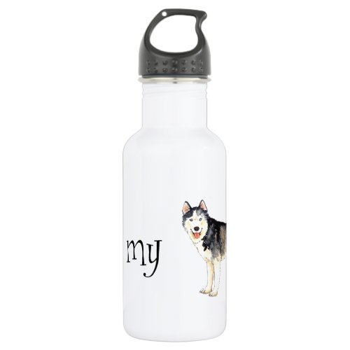 I Love my Husky Water Bottle