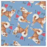 I Love my Icelandic Sheepdog Fabric