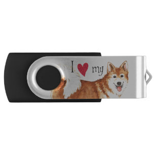 I Love my Icelandic Sheepdog Flash Drive
