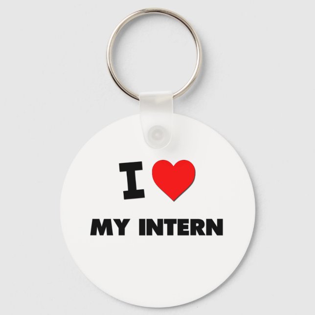 I Love My Intern Keychain (Front)