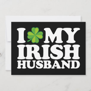 I Love My Irish Husband Couple St Patrick's Day Invitation