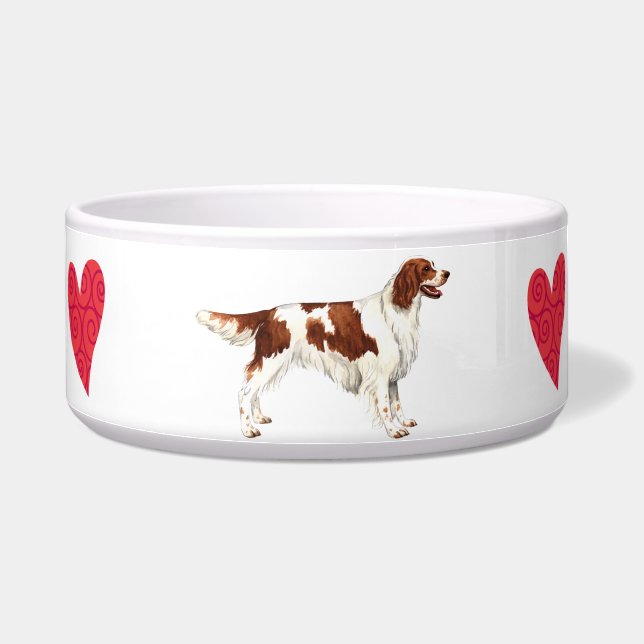 I Love my Irish Red and White Setter Bowl (Right)