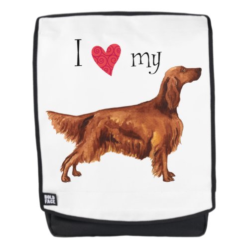 I Love my Irish Setter Backpack