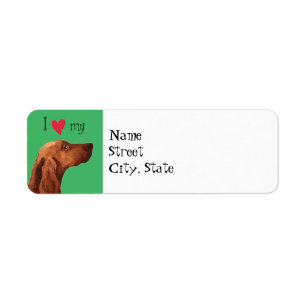 I Love my Irish Setter Label