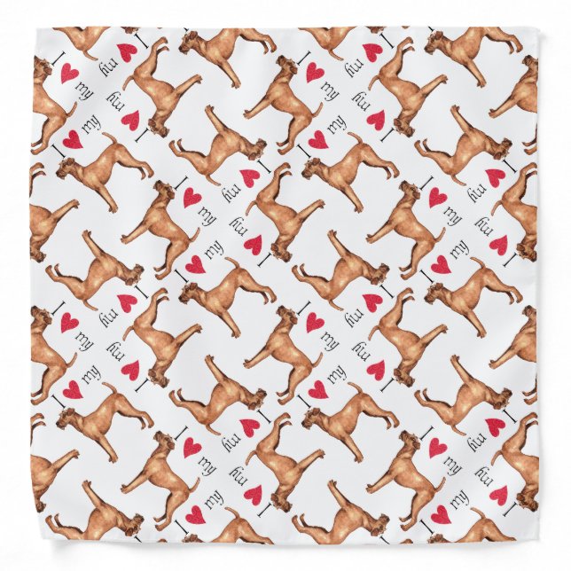 I Love my Irish Terrier Bandana (Front)