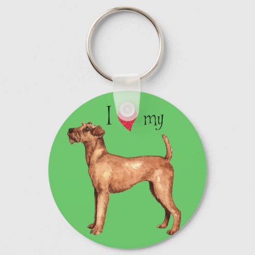 I Love my Irish Terrier Keychain