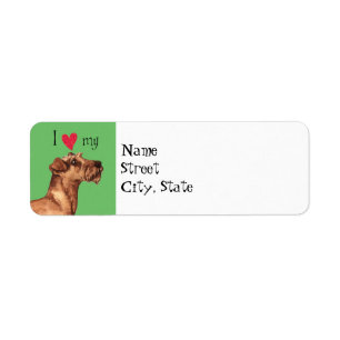 I Love my Irish Terrier Label