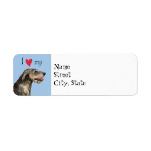 I Love my Irish Wolfhound Label