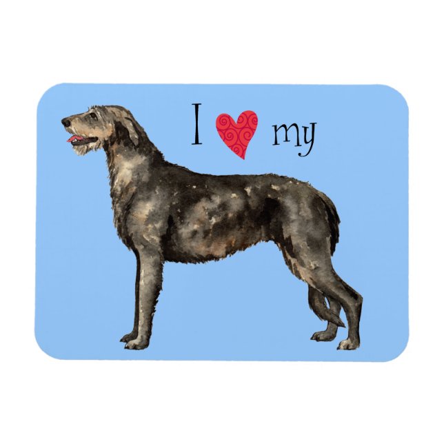 I Love my Irish Wolfhound Magnet (Horizontal)