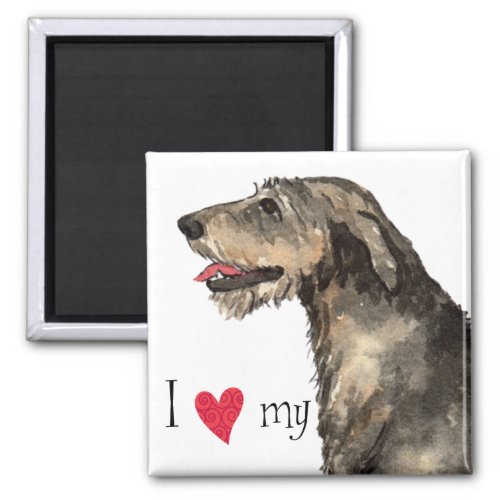 I Love my Irish Wolfhound Magnet