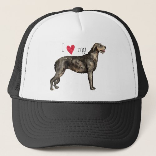 I Love my Irish Wolfhound Trucker Hat