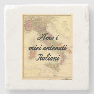 I Love My Italian Ancestors Custom Coasters