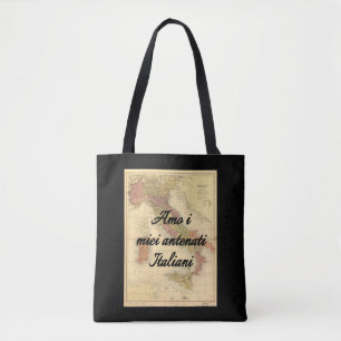 I Love My Italian Ancestors Custom Tote Bag