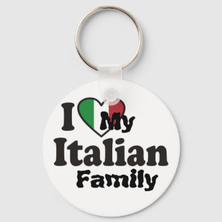 I Love My Italian Family Keychain