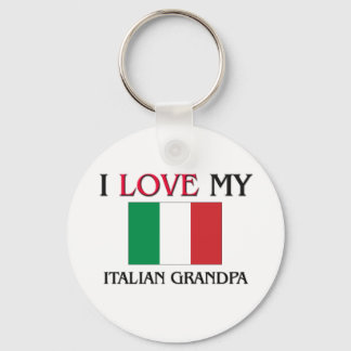 I Love My Italian Grandpa Keychain