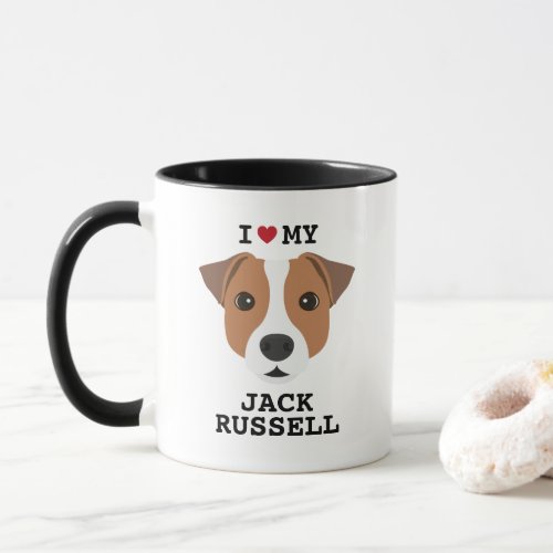 I Love My Jack Russell Dog Coffee Mug