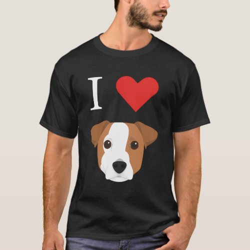 I Love My Jack Russell Dog T_Shirt