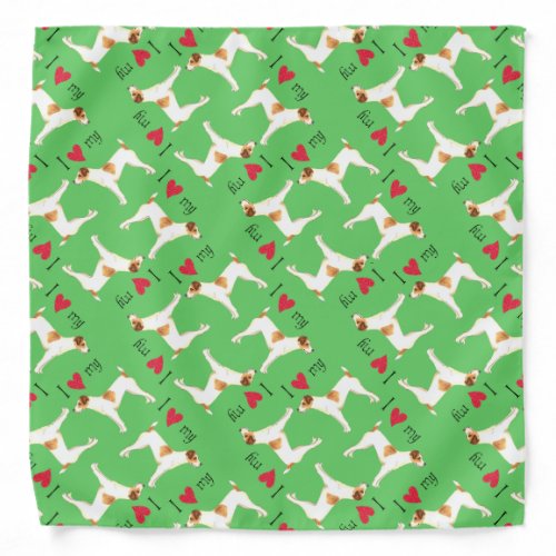 I Love my Jack Russell Terrier Bandana